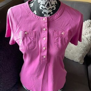 LAUREN RALPH LAUREN Pink T-Shirt Size Medium